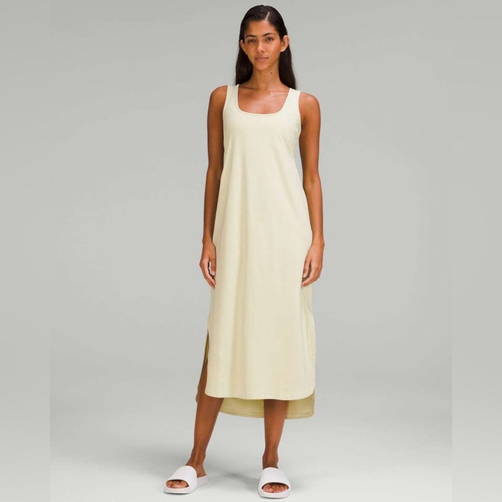 Lululemon Pima Cotton Open-Back Midi Dress in Dewy - Picture 2 of 6